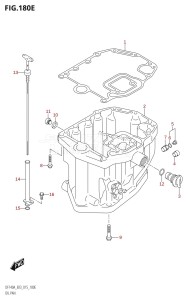 DF100A From 10003F-510001 (E03)  2015 drawing OIL PAN (DF140AZ:E03)