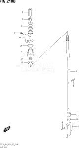 02504F-340001 (2023) 25hp P01-Gen. Export 1 (DF25A    DF25AT    DF25ATH    DT25K) DF25A drawing SHIFT ROD (DF30A,DF30AR,DF30AT,DF30ATH)