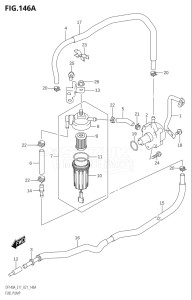 11503Z-140001 (2021) 115hp E11 E40-Gen. Export 1-and 2 (DF115AZ) DF115AZ drawing FUEL PUMP (E01,E03,E11)