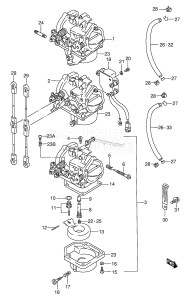 DT75MQ From 07501-801001 ()  1988 drawing CARBURETOR (DT85TC,WT,WQ)