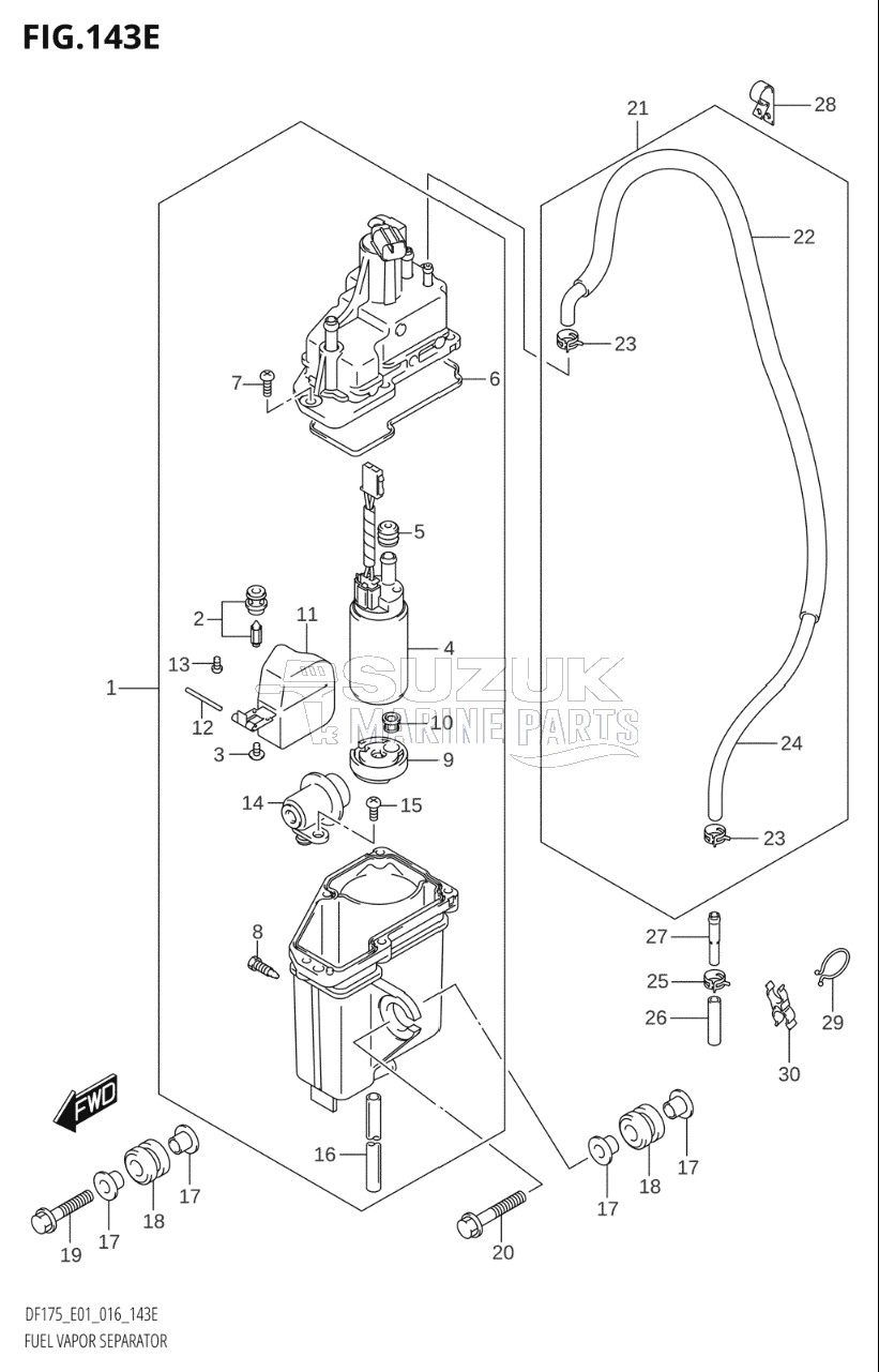 FUEL VAPOR SEPARATOR (DF150Z:E01)