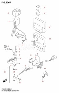 DF250ST From 25004F-140001 (E03)  2021 drawing PTT SWITCH /​ ENGINE CONTROL UNIT (DF200T,DF200Z,DF225T,DF225Z,DF250T,DF250Z)