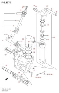 DF250ST From 25004F-310001 (E03)  2013 drawing TRIM CYLINDER (DF250T:E03:(X-TRANSOM,XX-TRANSOM))