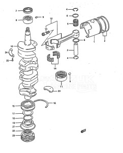 Outboard DT 140 drawing Crankshaft