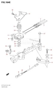 DF150ZG From 15002Z-410001 (E40)  2014 drawing THROTTLE ROD (DF175T:E01)