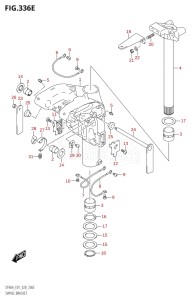 06002F-040001 (2020) 60hp E01 E40-Gen. Export 1 - Costa Rica (DF60A  DF60AQH  DF60ATH) DF60A drawing SWIVEL BRACKET (DF60A:E40)