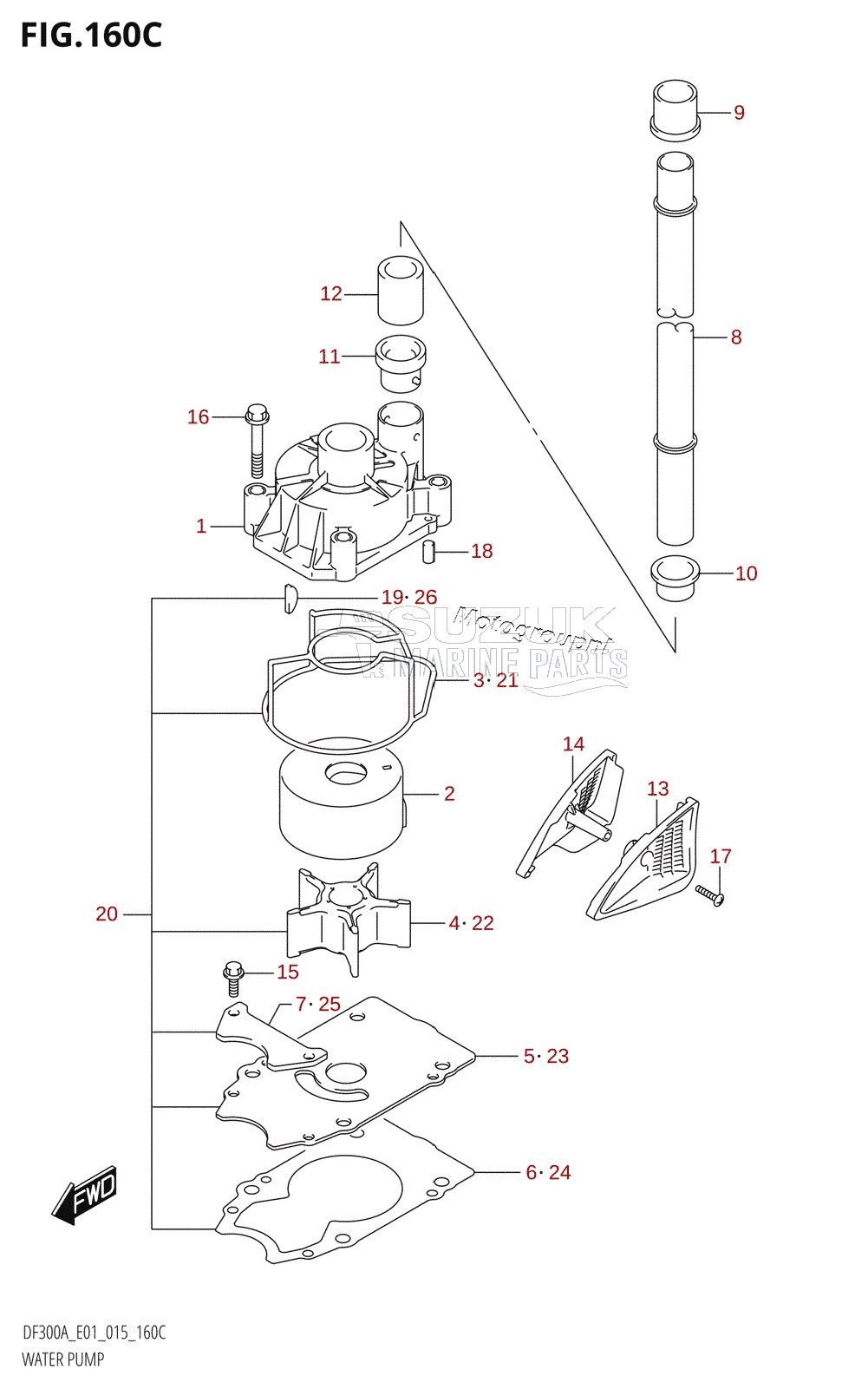 WATER PUMP (DF250A:E01)