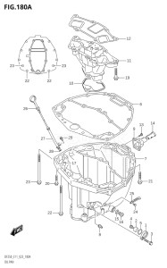 22503Z-240001 (2022) 225hp E11 E40-Gen. Export 1-and 2 (DF225Z) DF225Z drawing OIL PAN