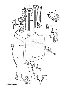 DT65 From 06502-705017 ()  1987 drawing OIL TANK