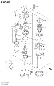 DF40 From 04001F-971001 (E01)  1999 drawing STARTING MOTOR (K5,K6,K7,K8,K9,K10)