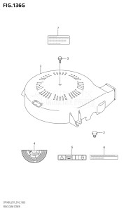 10003F-310001 (2013) 100hp E01 E40-Gen. Export 1 - Costa Rica (DF100AT) DF100A drawing RING GEAR COVER (DF140AT:E01)