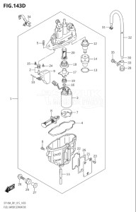 14003Z-510001 (2005) 140hp E01 E40-Gen. Export 1 - Costa Rica (DF140AZ) DF140AZ drawing FUEL VAPOR SEPARATOR (DF115AZ:E01)