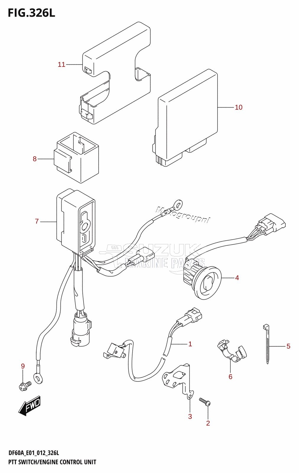 PTT SWITCH /​ ENGINE CONTROL UNIT (DF60ATH:E40)