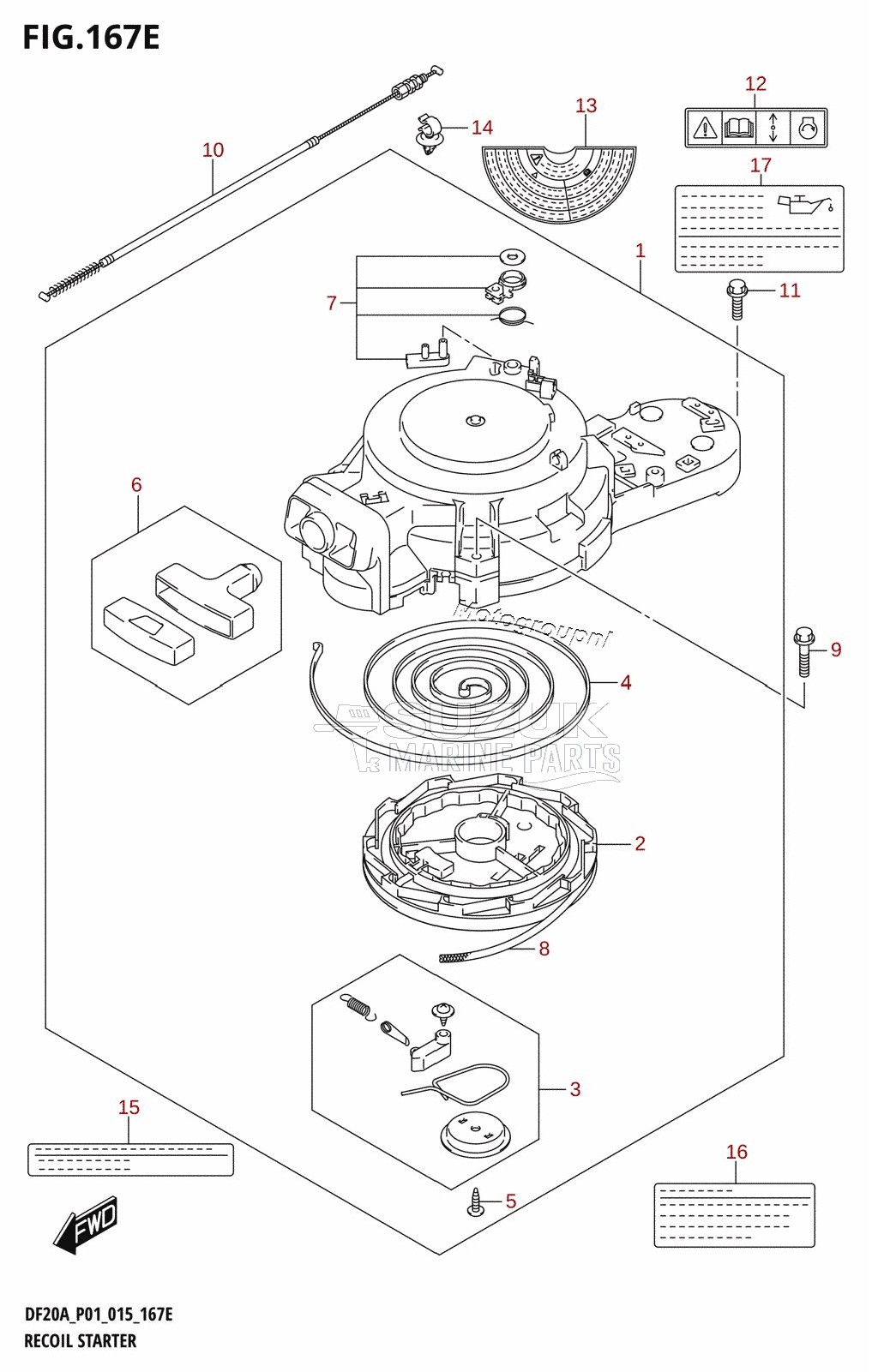 RECOIL STARTER (DF15AR:P01)