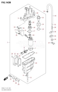 04003F-240001 (2022) 40hp E01 E11-Gen. Export 1-and 2 (DF40A  DF40AQH  DF40AQH  DF40AT  DF40AT  DF40ATH  DF40ATH) DF40A drawing FUEL VAPOR SEPARATOR ((020,021,022):E40)