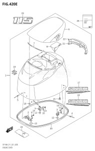 11503F-040001 (2020) 115hp E11 E40-Gen. Export 1-and 2 (DF115AT  DF115AT) DF115A drawing ENGINE COVER ((DF115AT,DF115AZ):021)