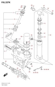 DF250 From 25003F-710001 (E01 E40)  2017 drawing TRIM CYLINDER (DF250T:E40:(X-TRANSOM,XX-TRANSOM))