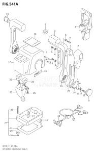 20002Z-340001 (2023) 200hp E01 E40-Gen. Export 1 - Costa Rica (DF200Z) DF200Z drawing OPT:REMOTE CONTROL ASSY DUAL (1)