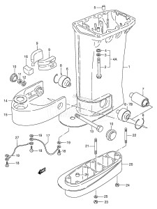 DT55 From 05501-231001 ()  1992 drawing DRIVESHAFT HOUSING