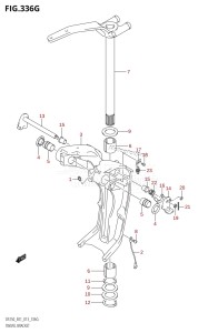 DF200Z From 20002Z-310001 (E01 E40)  2013 drawing SWIVEL BRACKET (DF225Z:E01:(X-TRANSOM,XX-TRANSOM))