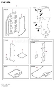 DF115T From 11501F-151001 (E03)  2001 drawing OPT:GASKET SET