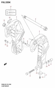 DF50A From 05004F-410001 (E01)  2014 drawing CLAMP BRACKET (DF60AQH:E40)