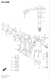 14003Z-610001 (2016) 140hp E11 E40-Gen. Export 1-and 2 (DF140AZ) DF140AZ drawing SWIVEL BRACKET (DF115AT:E11)