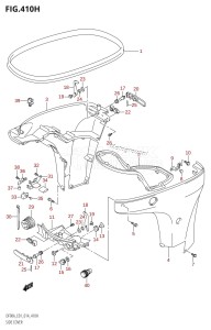 DF80A From 08002F-410001 (E01 E40)  2014 drawing SIDE COVER (DF90A:E40)