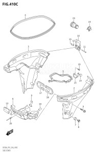 00995F-610001 (2016) 9.9hp P01-Gen. Export 1 (DF9.9B  DF9.9BR  DF9.9BT) DF9.9B drawing SIDE COVER (DF9.9BT:P01)