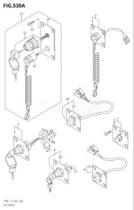 11501F-251001 (2002) 115hp E03-USA (DF115TK2) DF115T drawing OPT:SWITCH (K1,K2,K3,K4)