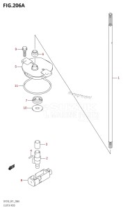 DF225Z From 22501Z-880001 (E01 E40)  2008 drawing CLUTCH ROD (DF200T,DF200WT,DF225T,DF225WT,DF250T)