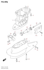 06003F-240001 (2022) 60hp E11 E40-Gen. Export 1-and 2 (DF60AVT  DF60AVT  DF60AVTH  DF60AVTH) DF60A drawing DRIVE SHAFT HOUSING (DF40ASVT:E34)