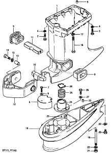 DT115 From 11501-101001 ()  1981 drawing DRIVESHAFT HOUSING