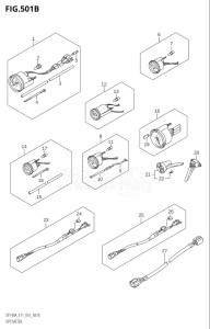 11503F-610001 (2016) 115hp E01 E03 E11 E40-Gen. Export1 and 2 USA (DF115AT) DF115A drawing OPT:METER (DF115AT:E11)