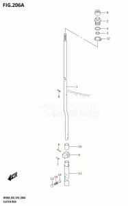 DF50A From 05003F-810001 (E03)  2018 drawing CLUTCH ROD (DF40A,DF50A,DF60A)