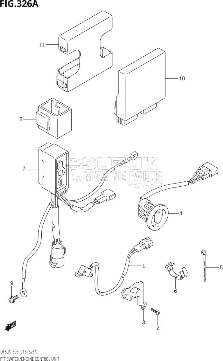 PTT SWITCH / ENGINE CONTROL UNIT (DF40A:E03)