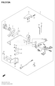 00994F-110001 (2011) 9.9hp P03-U.S.A (DF9.9A  DF9.9AR) DF9.9A drawing OPT:REMOTE CONTROL PARTS