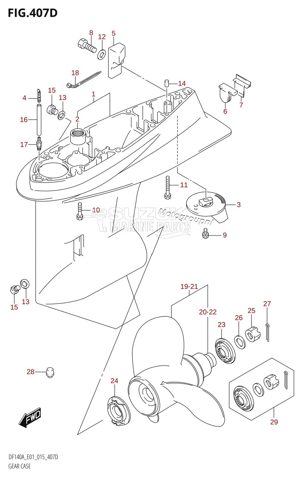 GEAR CASE (DF115AZ:E01)