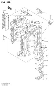 25003F-810001 (2018) 250hp E03-USA (DF250T) DF250 drawing CYLINDER BLOCK (DF250ST)