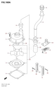 DF90 From 09001F-251001 (E03)  2002 drawing WATER PUMP (K1,K2,K3,K4,K5,K6)