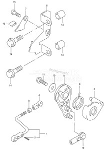 DF15 From 01501F-030001 ()  2000 drawing THROTTLE (DF9.9 652501~ /​ DF15 652501~)