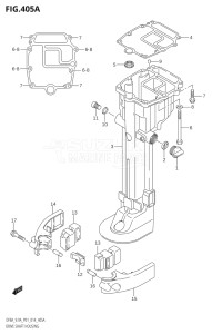 00801F-910001 (2019) 8hp P01-Gen. Export 1 (DF8A  DF8AR) DF8A drawing DRIVE SHAFT HOUSING