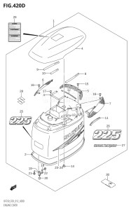 25003Z-210001 (2012) 250hp E03-USA (DF250Z) DF250Z drawing ENGINE COVER (DF225Z:E03)