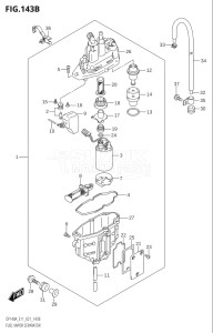 14003F-140001 (2021) 140hp E11 E01-Gen. Export 1-and 2 (DF140AT) DF140A drawing FUEL VAPOR SEPARATOR (E40)