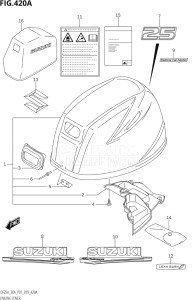 02504F-910001 (2019) 25hp P01-Gen. Export 1 (DF25A  DF25AR  DF25AT  DF25ATH) DF25A drawing ENGINE COVER (DF25A,DF25AR)