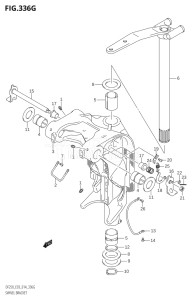 22503F-410001 (2014) 225hp E03-USA (DF225T) DF225T drawing SWIVEL BRACKET (DF200T:E03:L-TRANSOM)