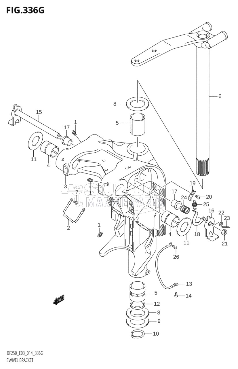 SWIVEL BRACKET (DF200T:E03:L-TRANSOM)