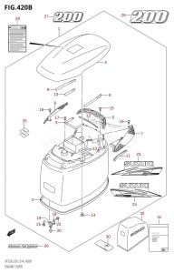 DF225T From 22503F-410001 (E01 E40)  2014 drawing ENGINE COVER (DF200T,DF200Z)