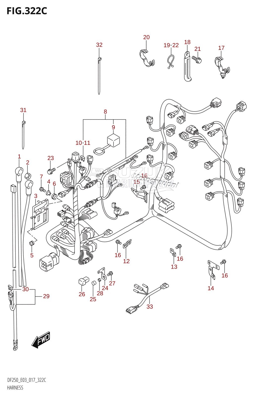 HARNESS (DF225T:E03)