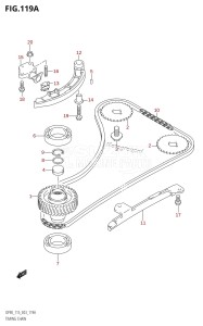 DF115T From 11502F-010001 (E03)  2010 drawing TIMING CHAIN